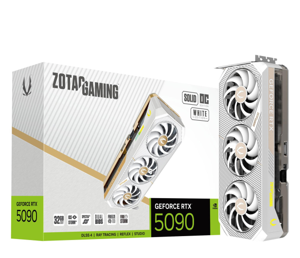 ZOTAC GeForce RTX 5090 Solid OC White 32GB GDDR7 DLSS4 - 1323292 - zdjęcie